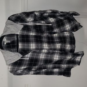 Forever 21 Plaid Jacket with Hood